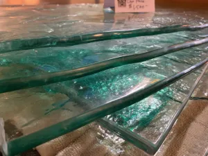 Kiln Forged Glass Curved Counter-Top Slabs, 5 Piece