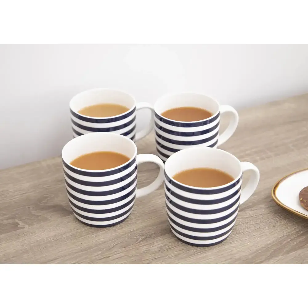 Kitchen Craft Barrel Mug Set Of 4 Nautical Stripe