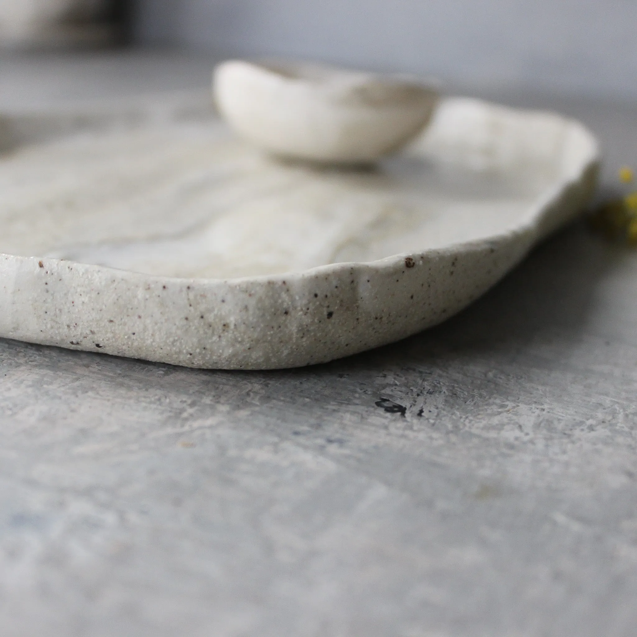 Large Marbled Ceramic Plates