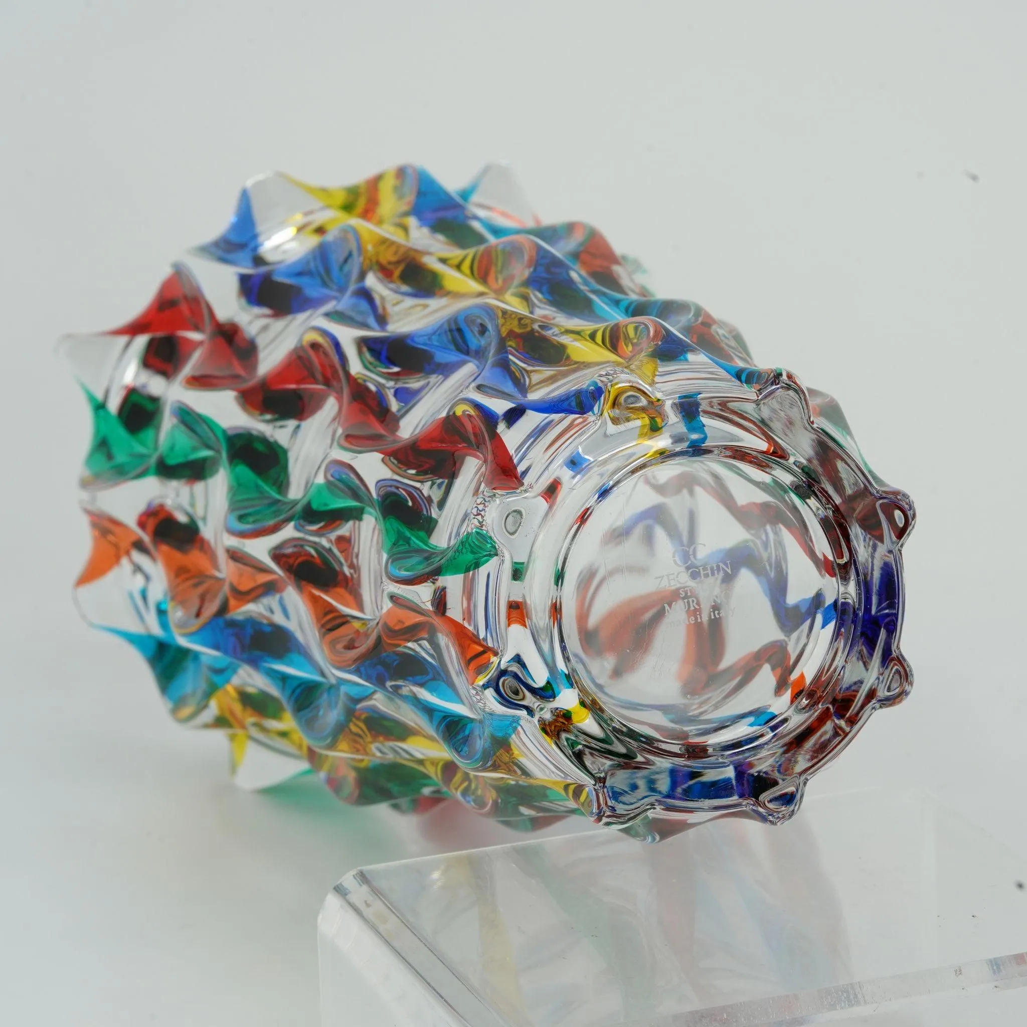 Lyrical Luxury Vase, Large, Hand Painted Crystal, Made in Italy