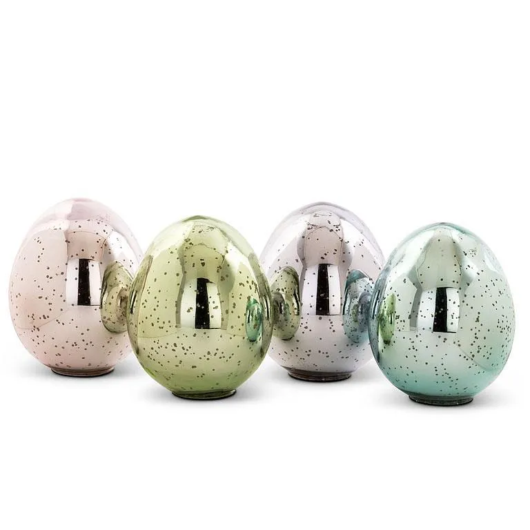 Mercury Glass Egg Assorted Colors