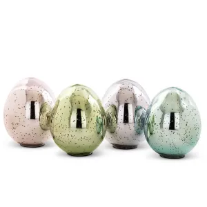 Mercury Glass Egg Assorted Colors