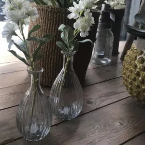 Mini Rippled Glass Bud Vase - Two Sizes