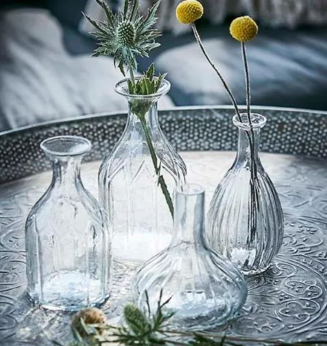 Mini Rippled Glass Bud Vase - Two Sizes