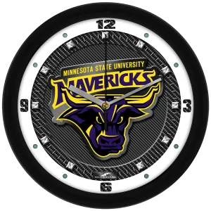 Minnesota State Wall Clock - Carbon Fiber Textured