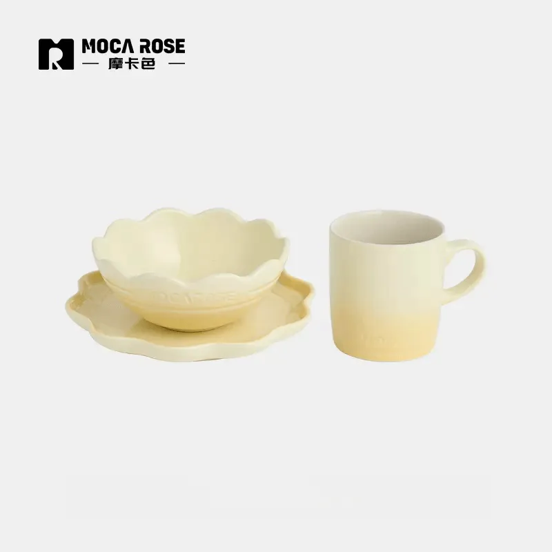 Stylish Mocarose Kitchenware Set with Bowls and Plates for Optimal Use