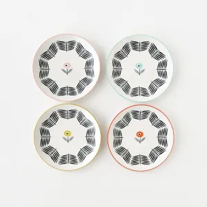 Mod Poppies Ceramic Plates