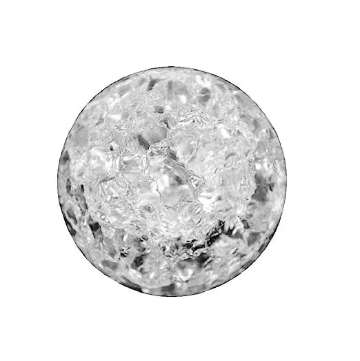 Mokash Creations Indoor Water Fountain Ice Cracked Crystal Glass Fountain Ball, Clear, (Size - 5 cm) (Pack of 1) (Crystal, Clear)