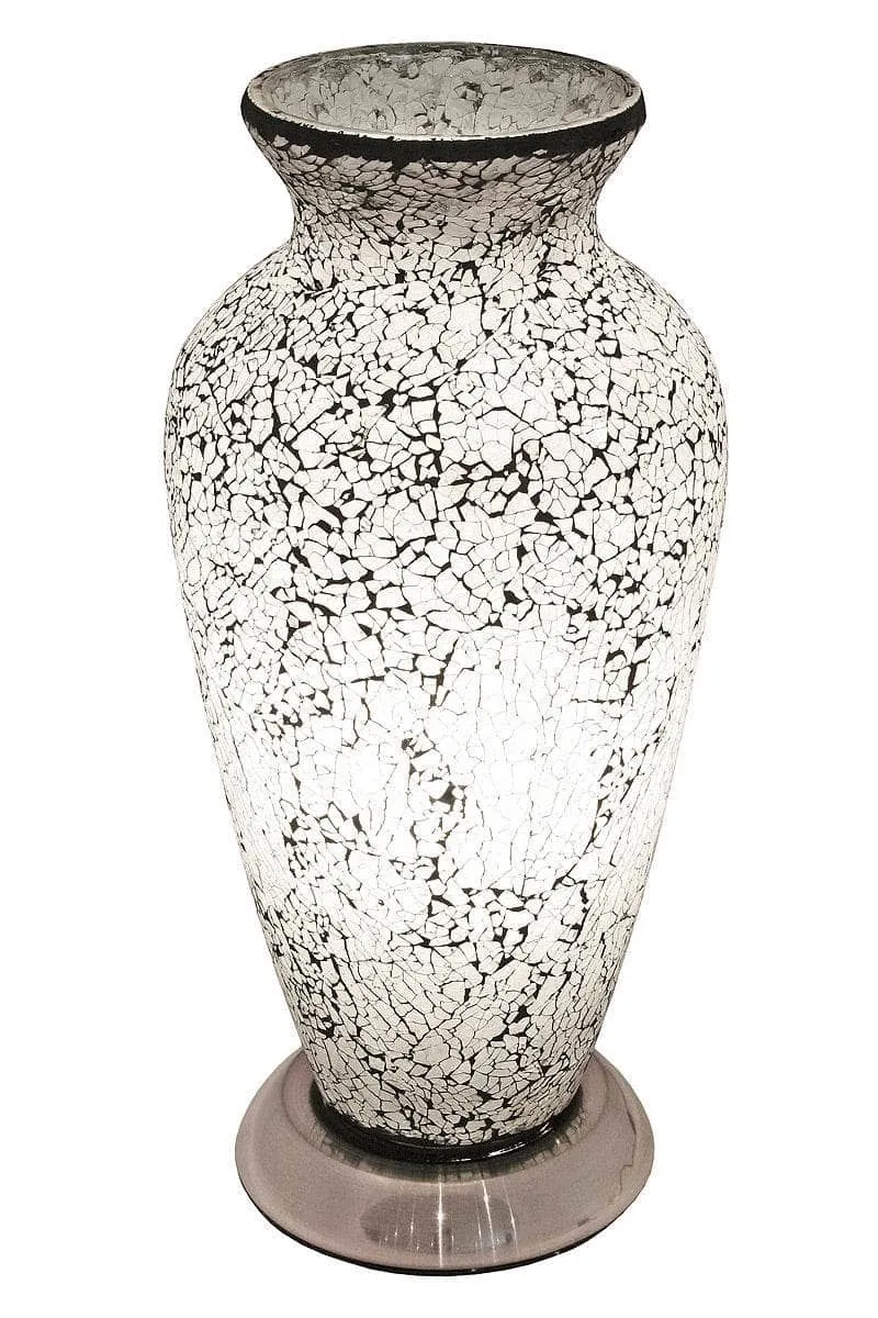 Mosaic Vase Lamp - White