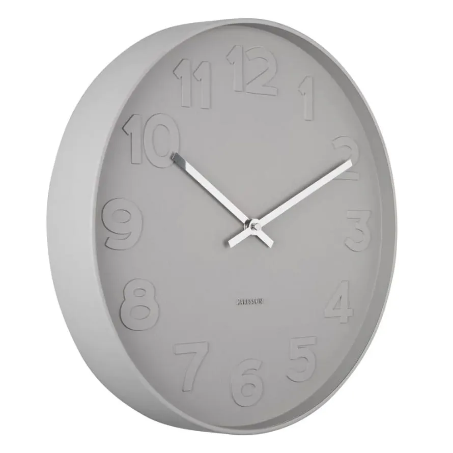 Mr Grey Numbers Wall Clock (37.5cm)
