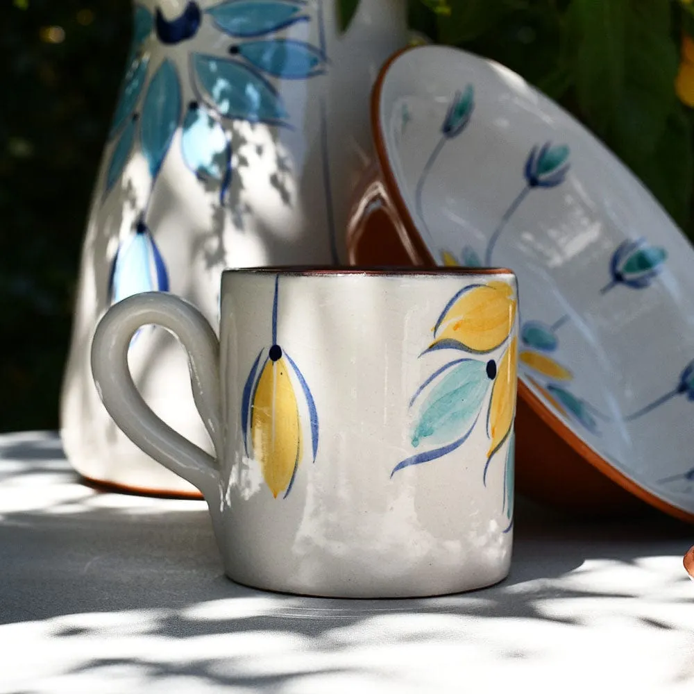 Mug en terre cuite 12cm - Jaune