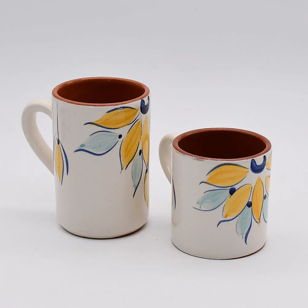 Mug en terre cuite 12cm - Jaune