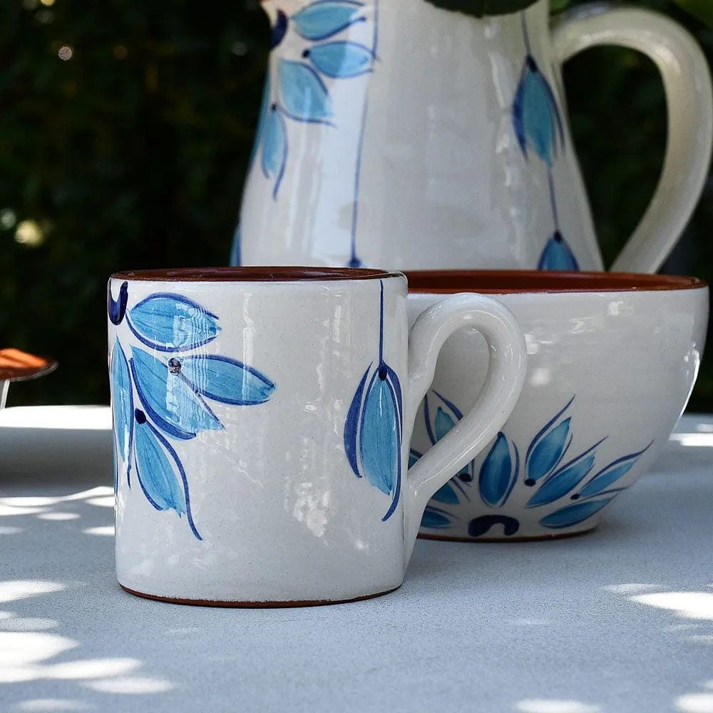 Mug en terre cuite 12cm - Turquoise