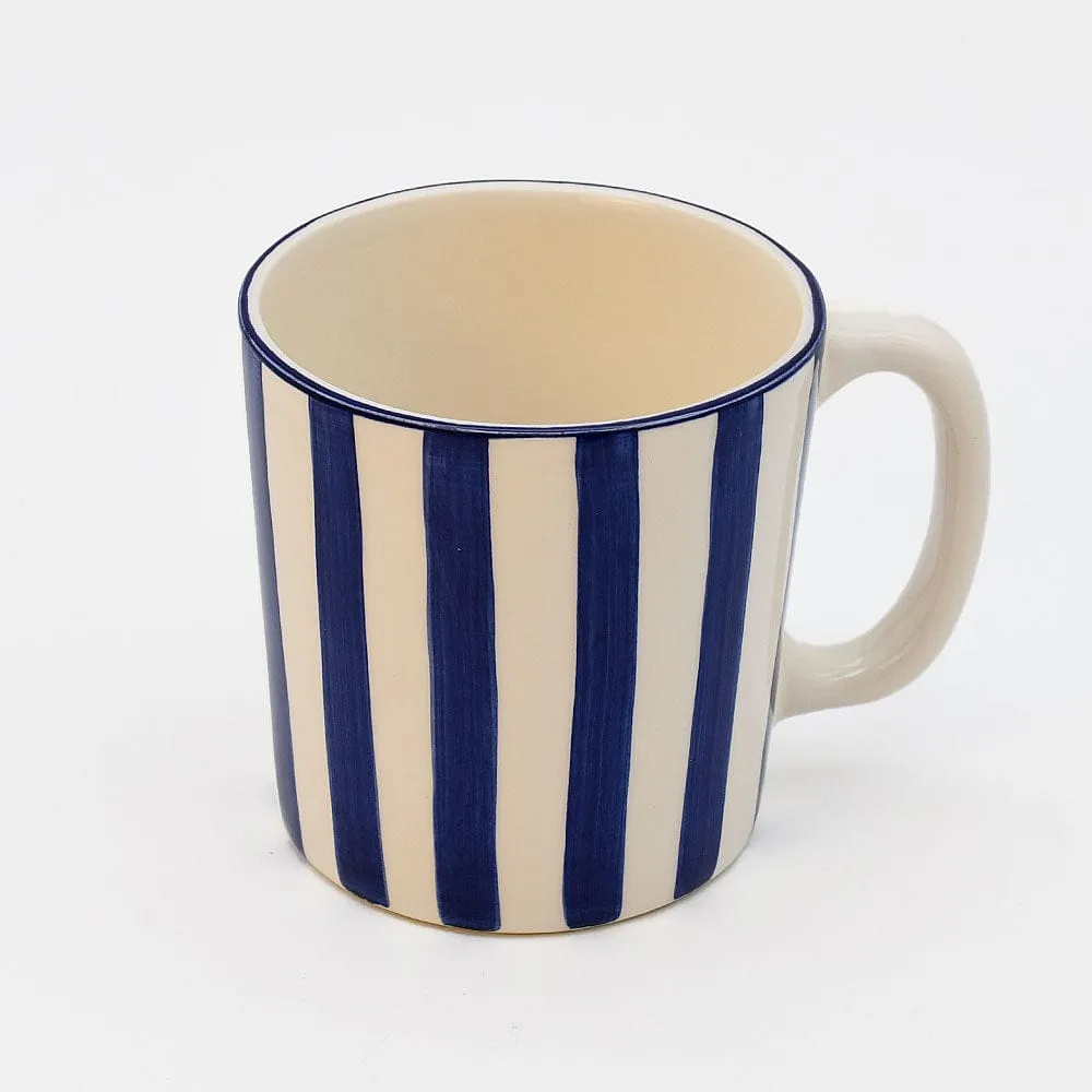 Mug rayé "Costa Nova Mar" - Bleu Cobalt