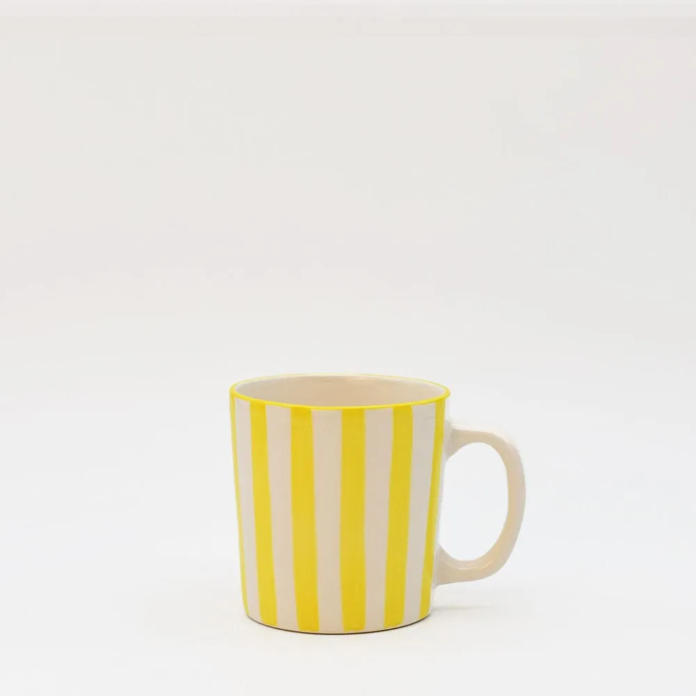 Mug rayé "Costa Nova Mar" - Jaune