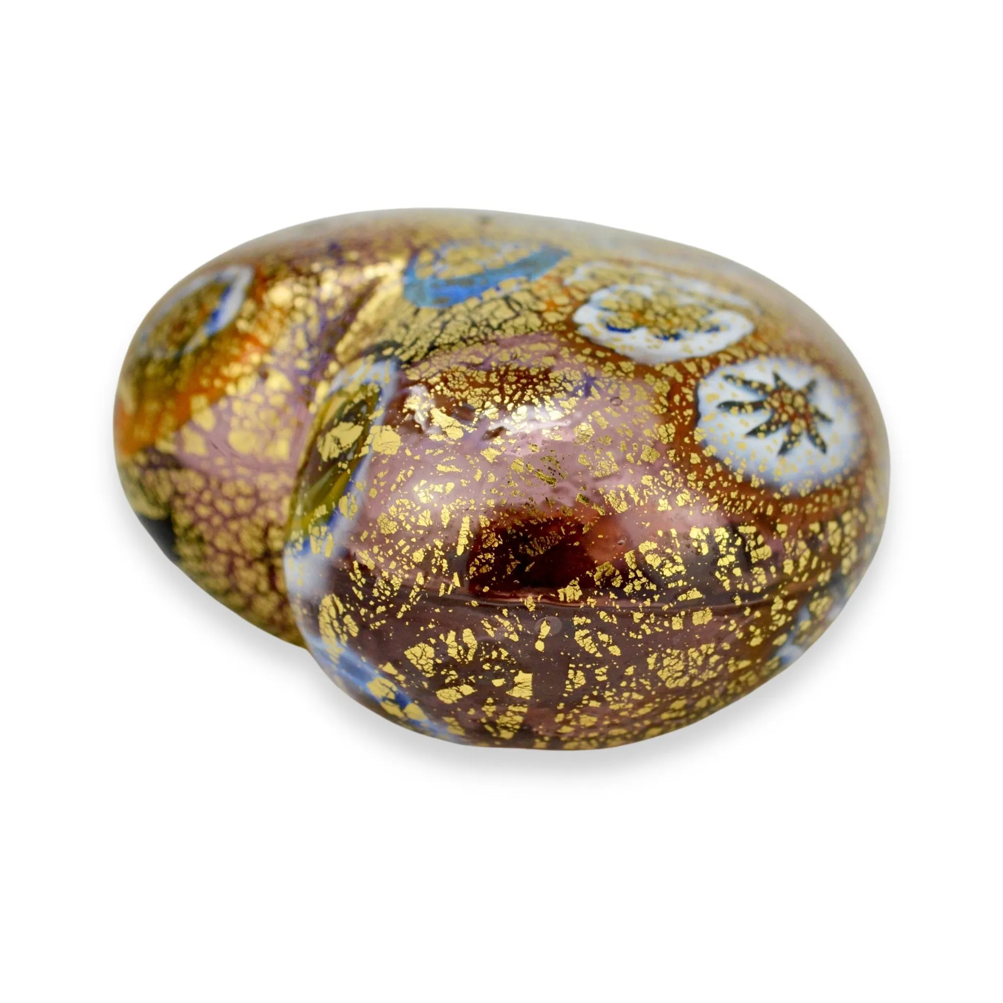Murano Glass Blown Heart with Millefiori, multiple colors