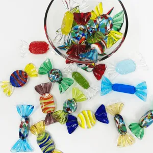 Murano Glass Candy, Classic, Set of 3, 5, or 10 Candies