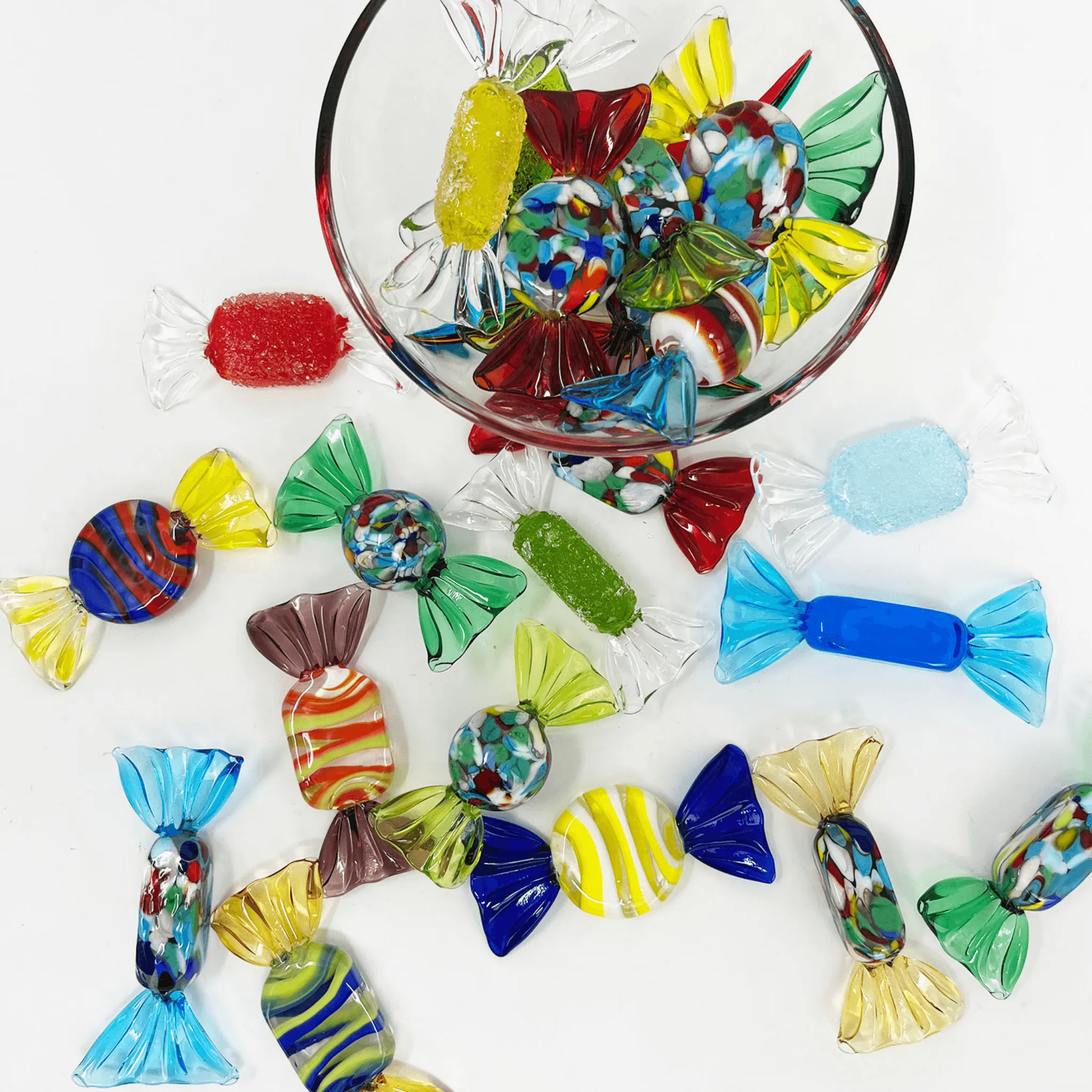 Murano Glass Candy, Classic, Set of 3, 5, or 10 Candies