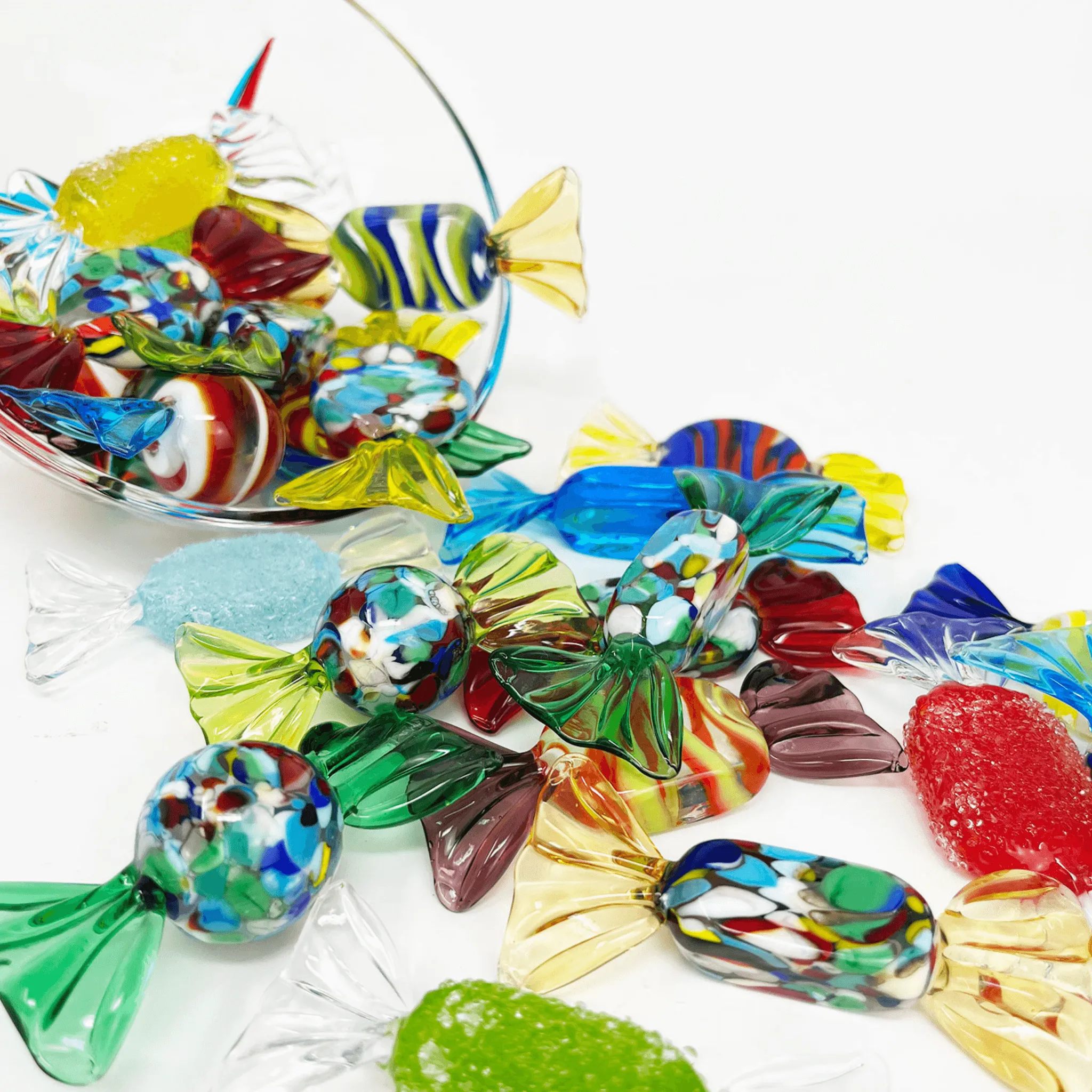 Murano Glass Candy, Classic, Set of 3, 5, or 10 Candies