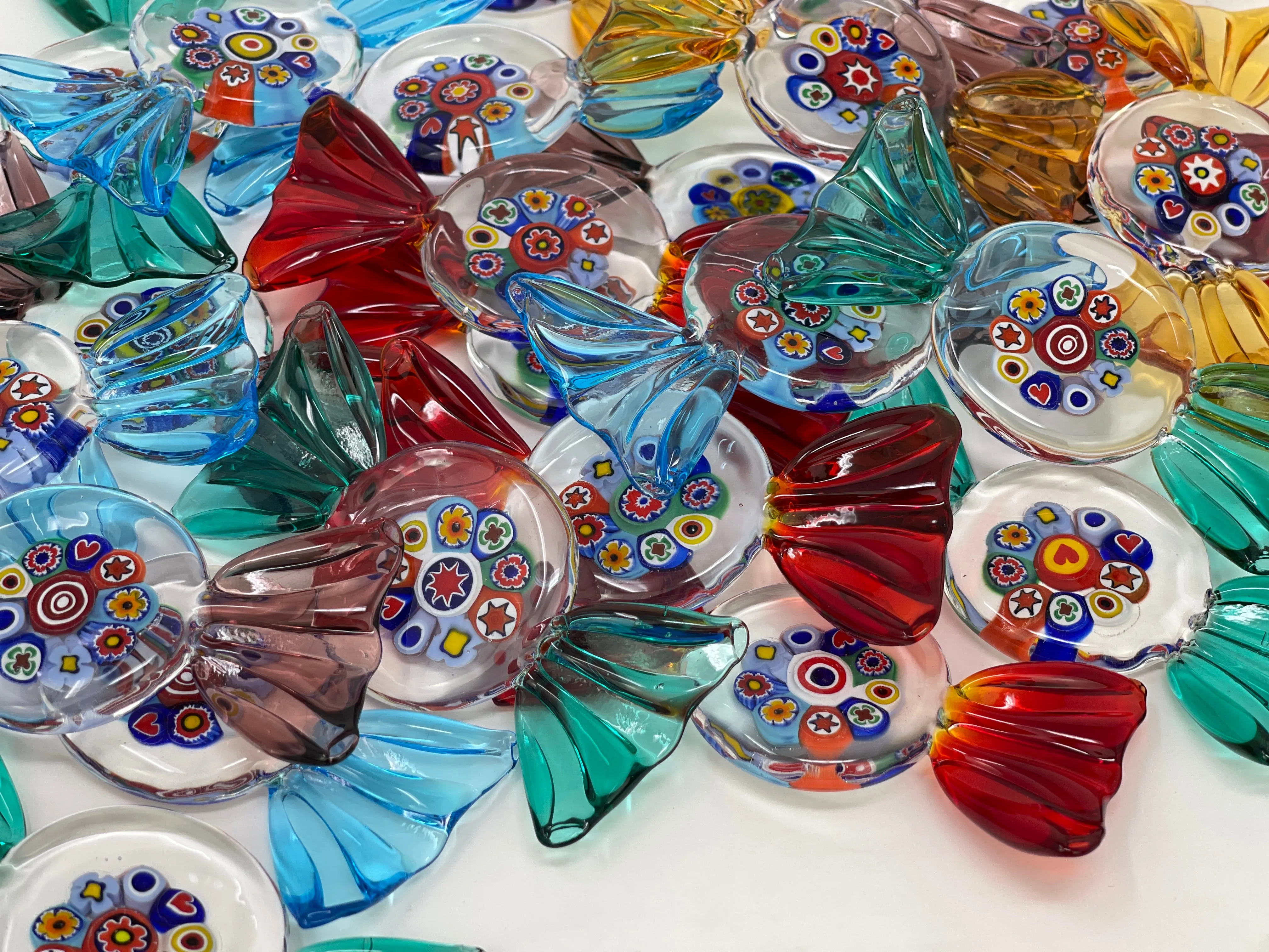 Murano Glass Candy, Classic, Set of 3, 5, or 10 Candies