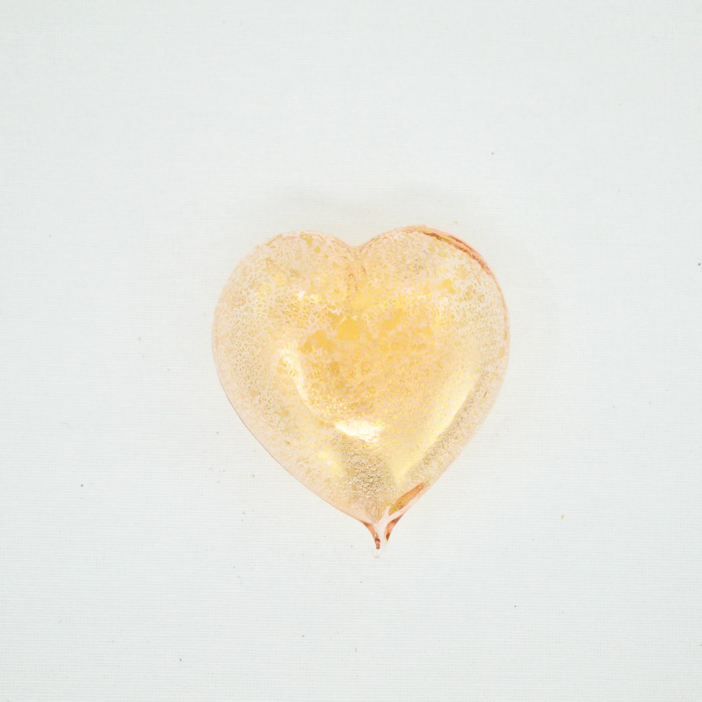 Murano Glass Heart with 24 karat gold, Choice of colors, Made in Italy
