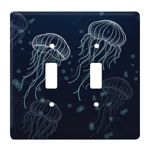 Navy Jellyfish 2 Toggle Switch Plate