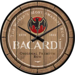 Nostalgic Art Wall Clock Bacardi Barrel 51201 - 5151201
