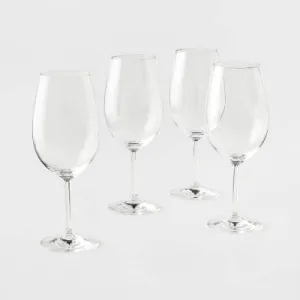 Open Box - Threshold Signature Crystal All-Purpose 4PK Red Wine Glasses Big Oversize 21.4oz