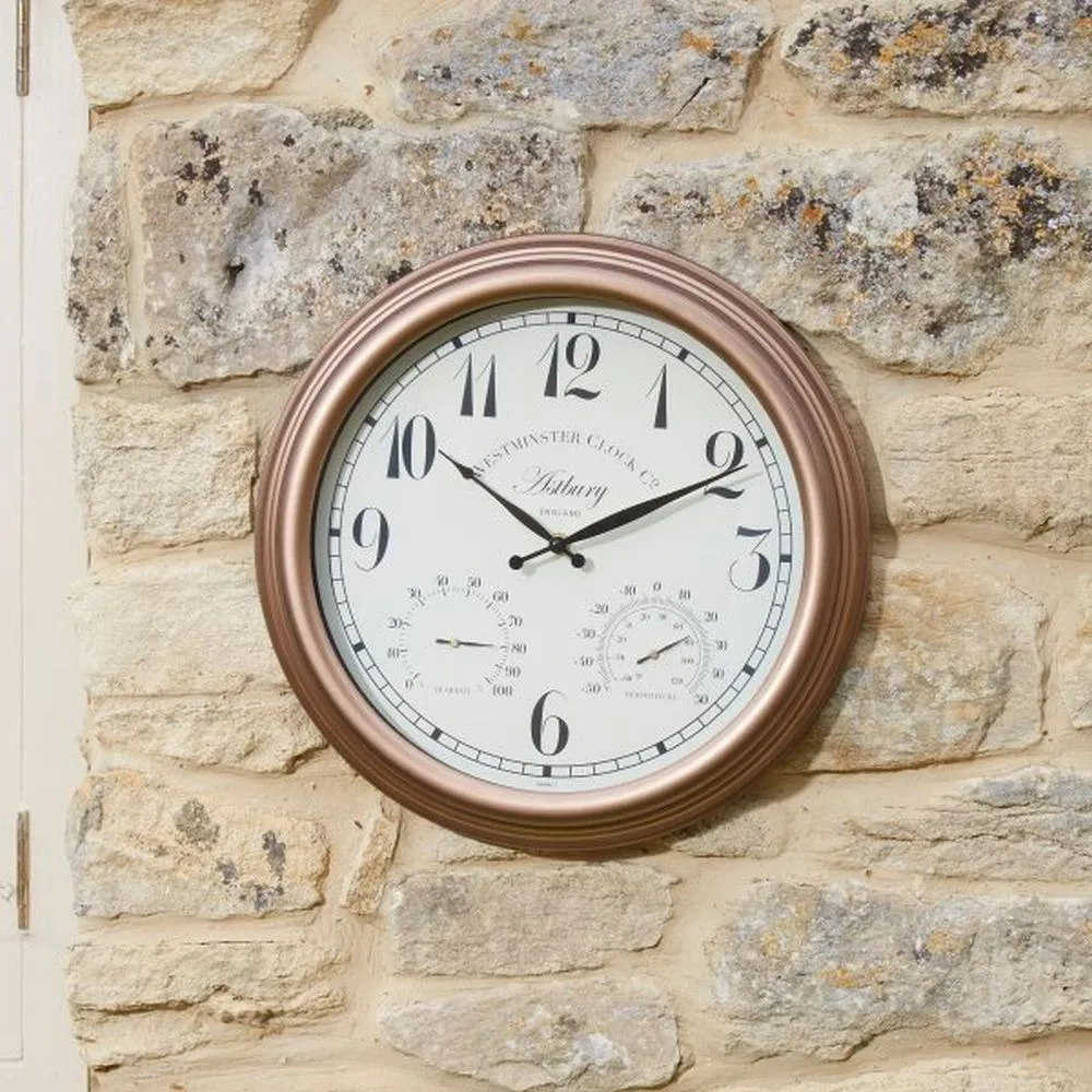 Outside In 12" Astbury Wall Clock & Thermometer