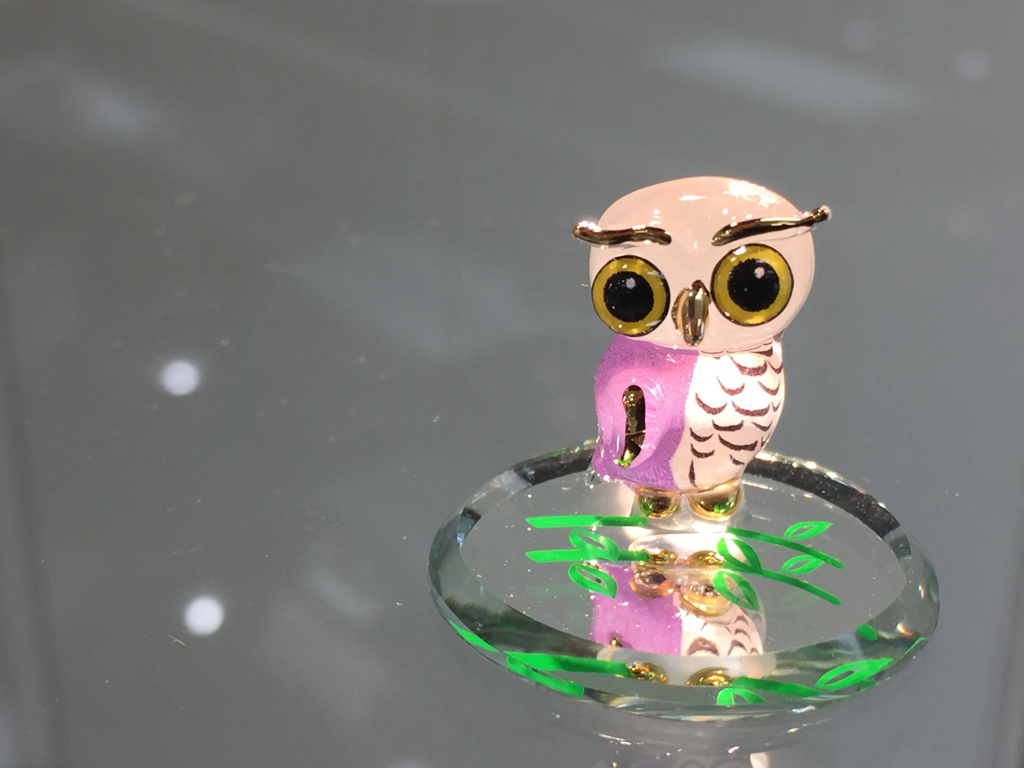 Owl Glass Figurine