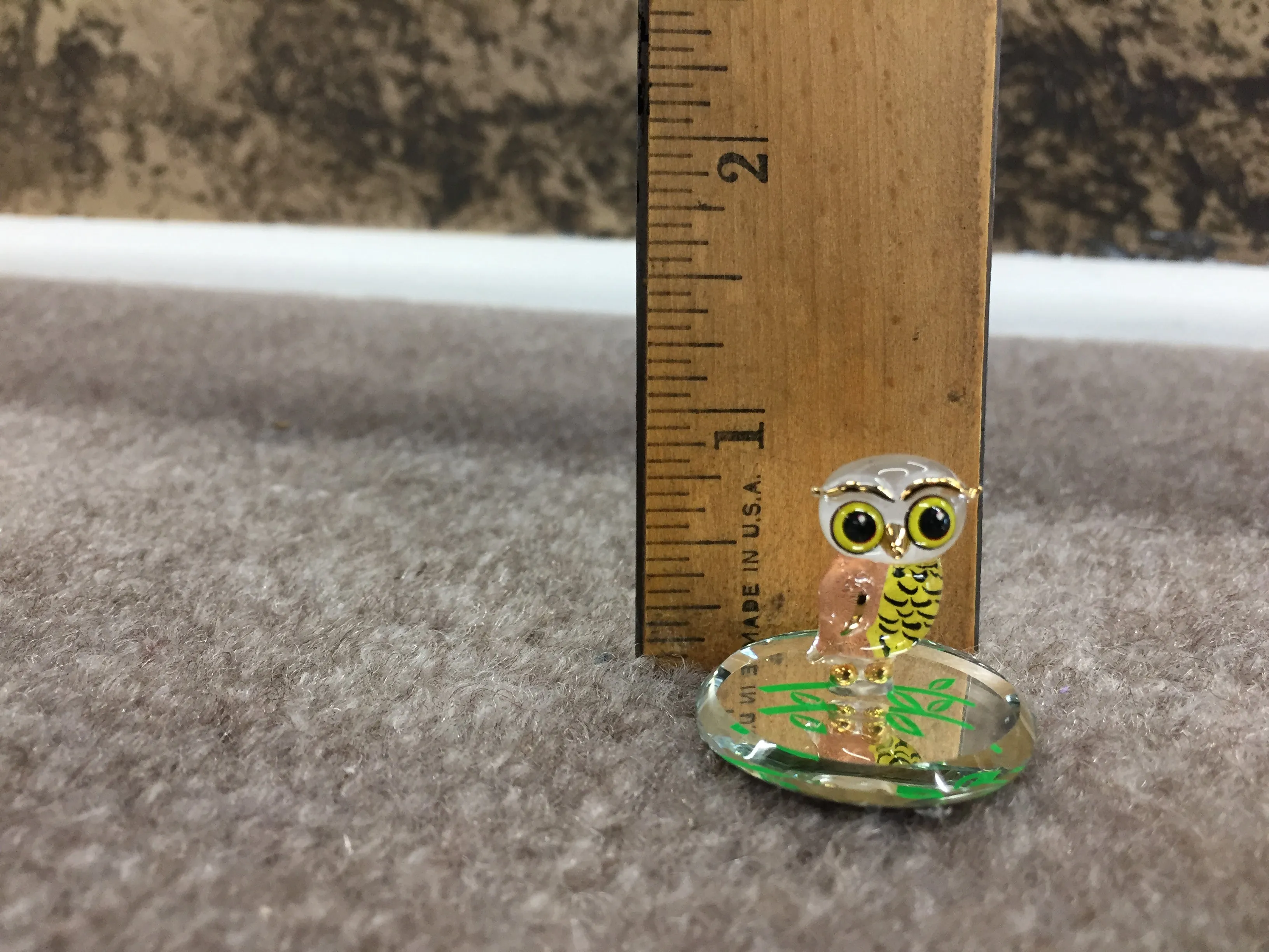 Owl Glass Figurine