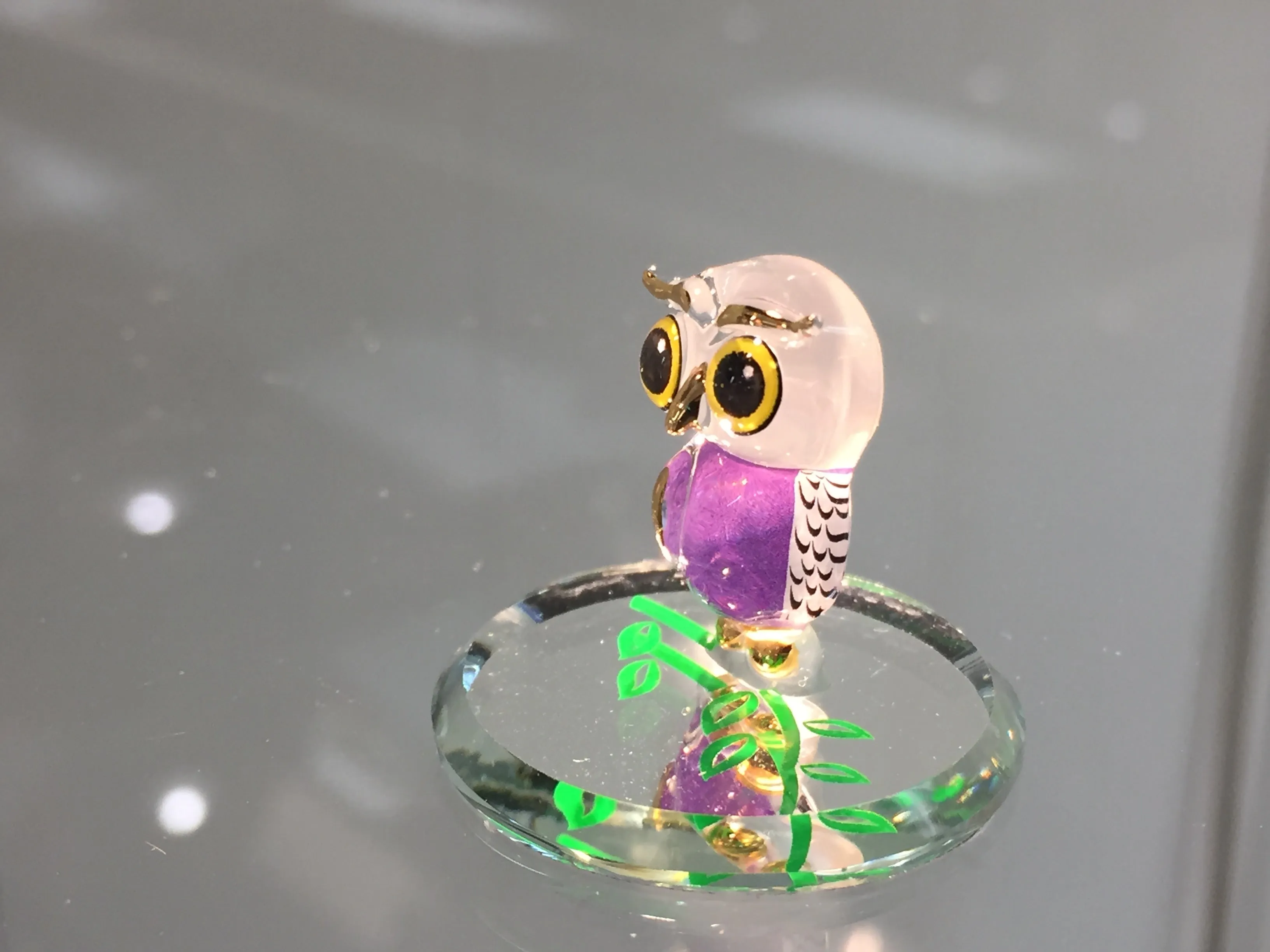 Owl Glass Figurine