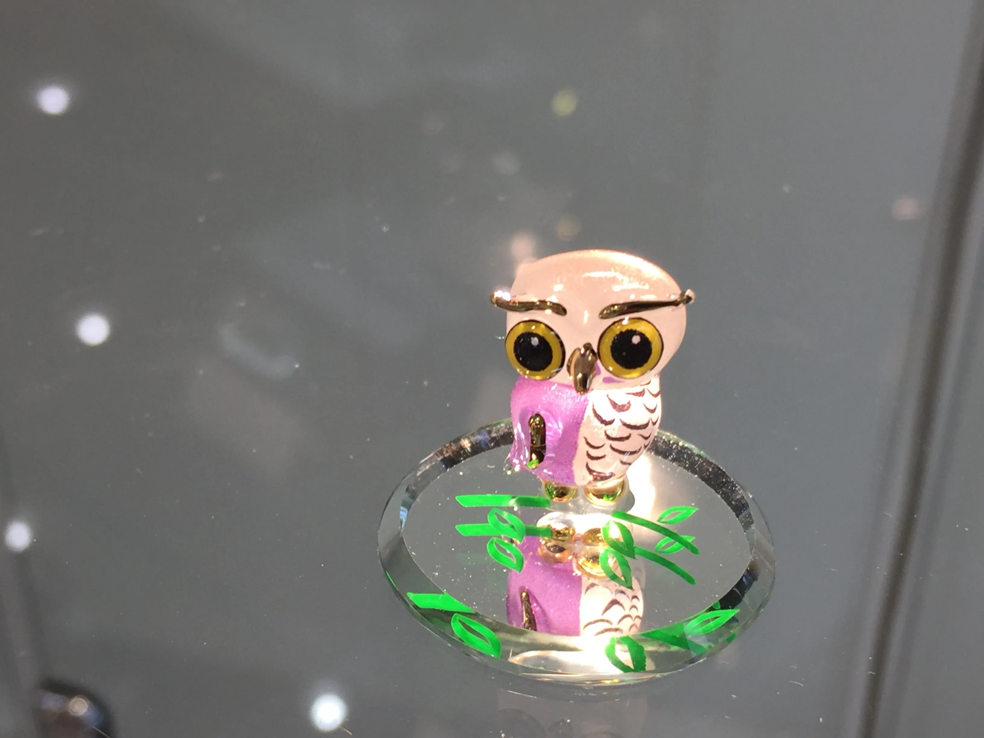 Owl Glass Figurine