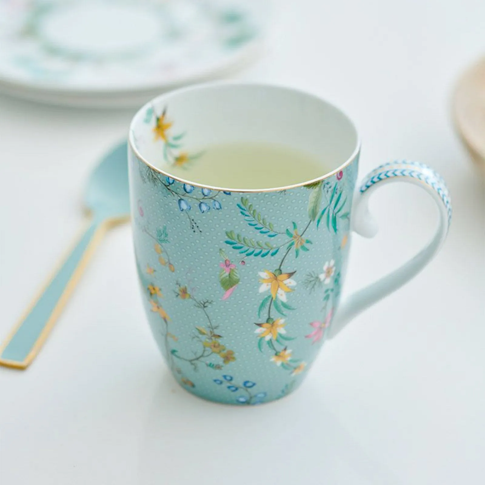 Pip Studio Jolie Flowers Set of 2 Mugs - Blue