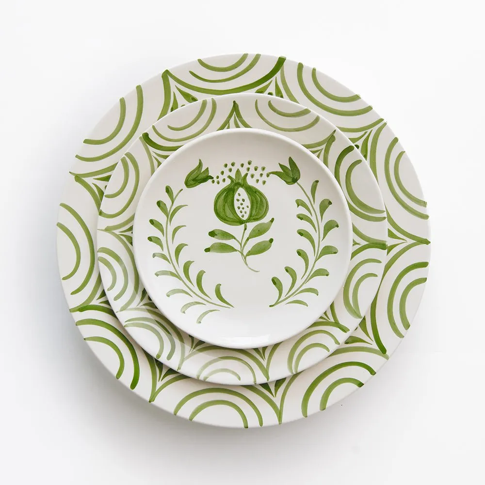 Pomegranate Crest Green Salad Plate | Set of 2