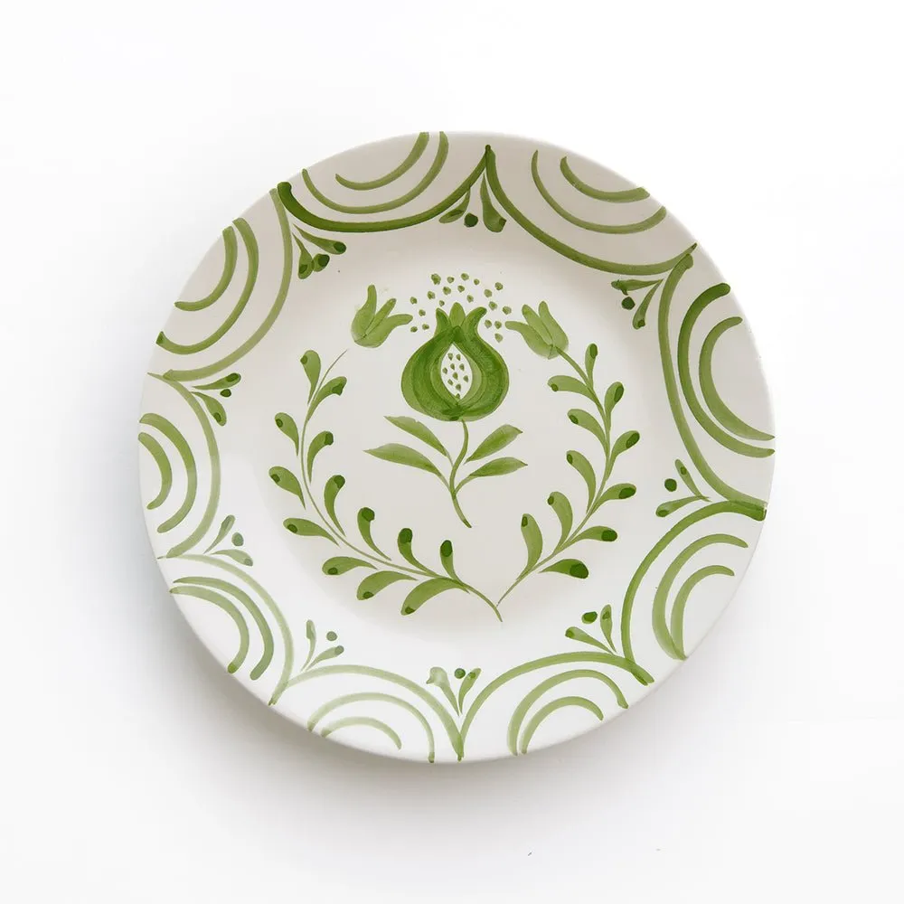 Pomegranate Crest Green Salad Plate | Set of 2