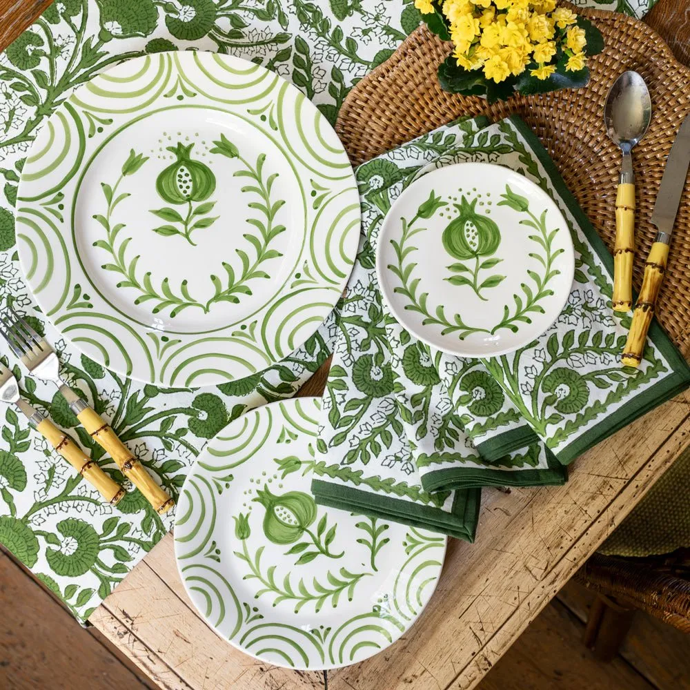 Pomegranate Crest Green Salad Plate | Set of 2