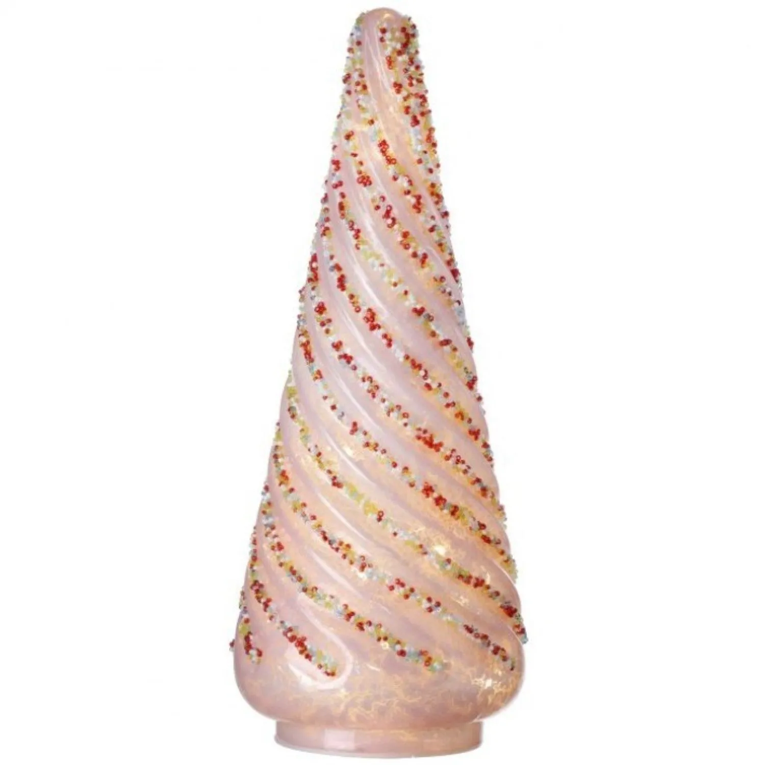 Regency International 12" LED/Battery/Timer Glass Swirl Tree