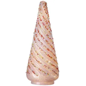 Regency International 12" LED/Battery/Timer Glass Swirl Tree