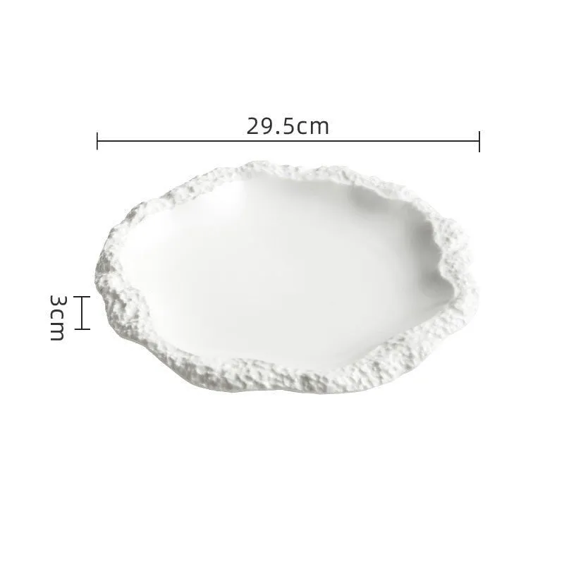 Rockpattern Ceramic Vegetable Plate