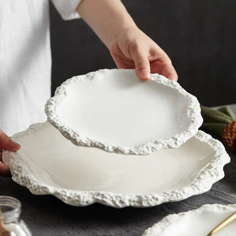 Rockpattern Ceramic Vegetable Plate