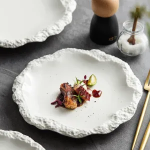 Rockpattern Ceramic Vegetable Plate
