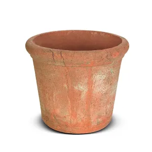 Rustic Terracotta Round Planter - 12"D