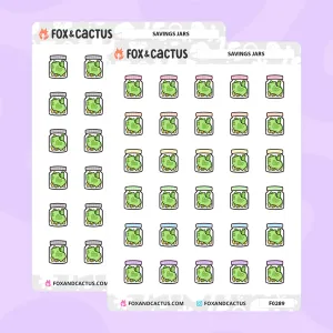 Savings Jar Stickers