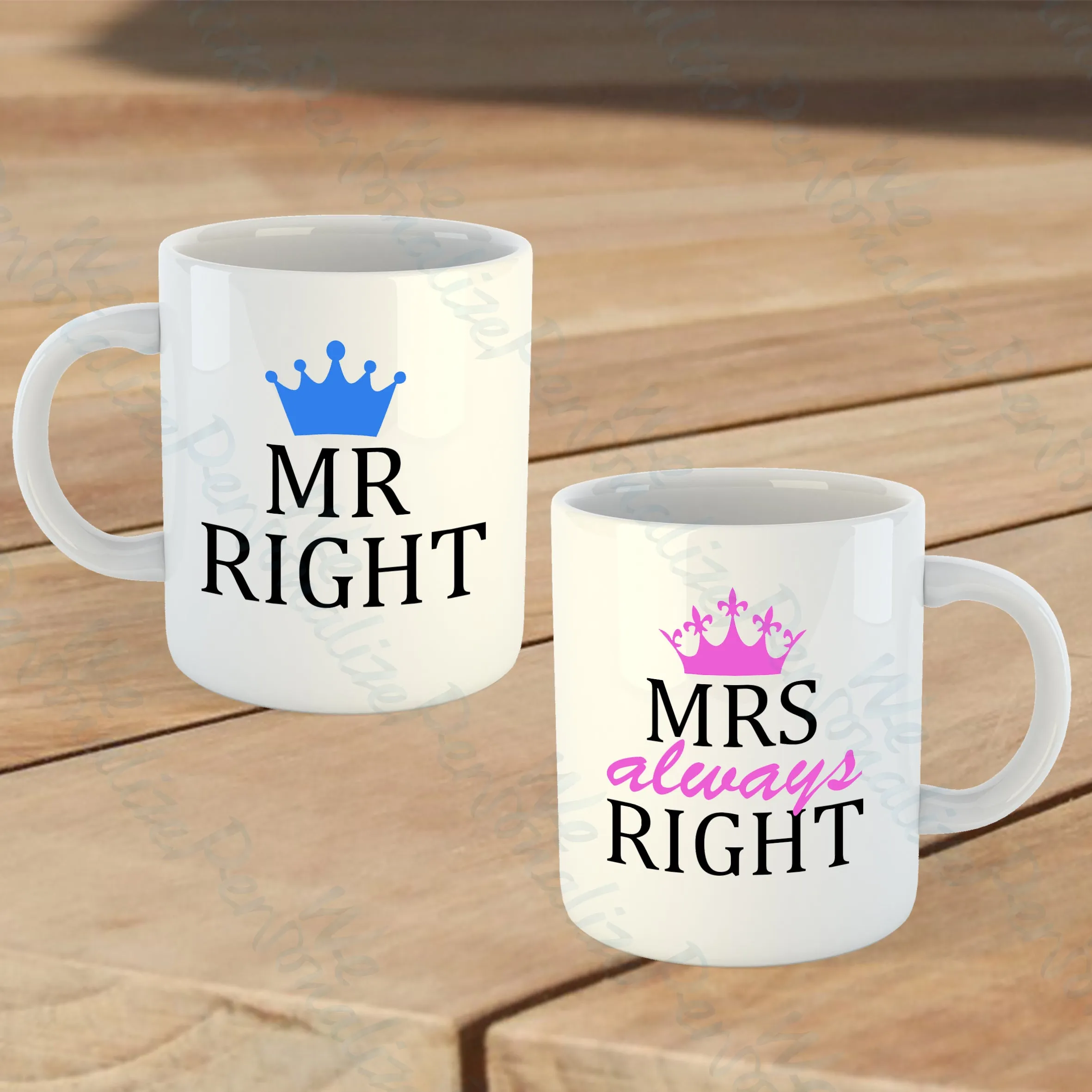 Set of 2 Mr & Mrs Mugs