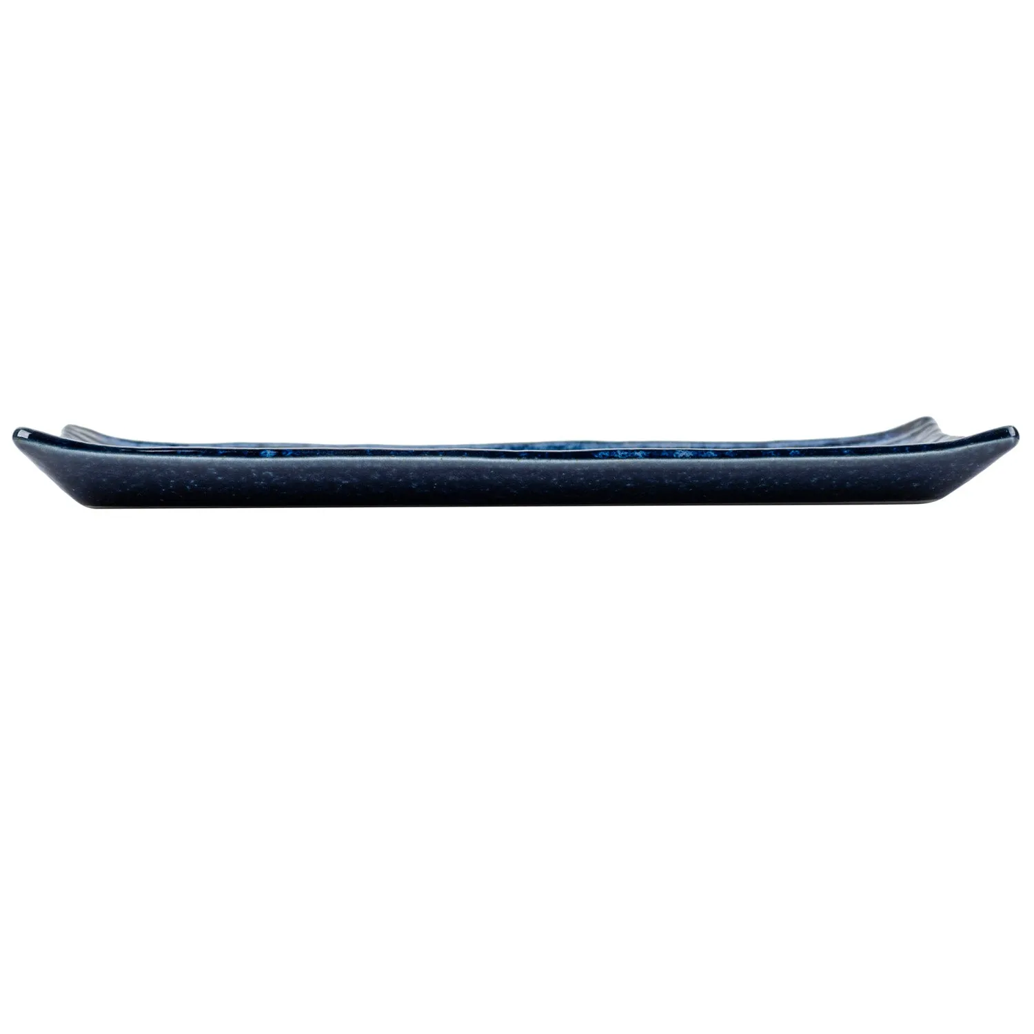 Shinogi Blue Ribbed Japanese Ceramic Plate