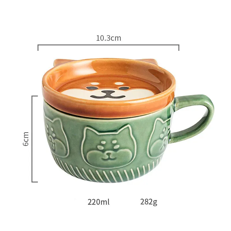 TEEk - Japanese Cat Lid Dish Mug