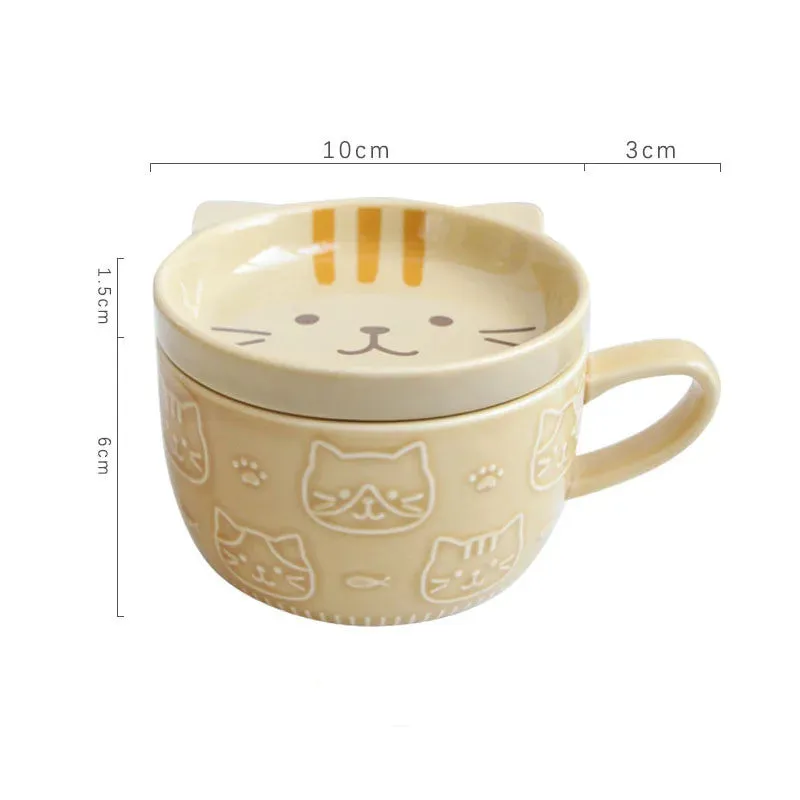 TEEk - Japanese Cat Lid Dish Mug