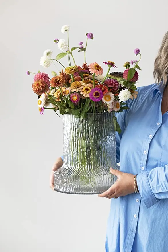 Textured Glass Vase