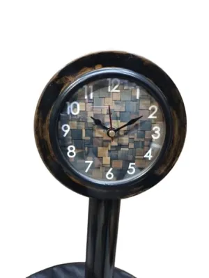 The Nautical HUB, Handmade Wooden Table Clock Desk Clock Victoria Style Hanging Clock Vintage Clock Watches Home & Office, Bed Room, Kids Room, Study Room(18 Inch - Brown)